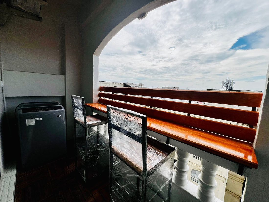 Balkon mit Blick über Bangkok