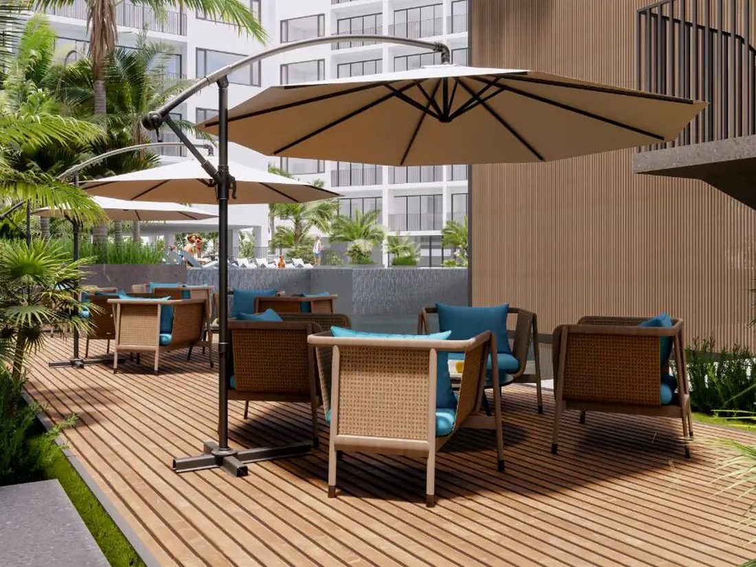 Terrasse im Wyndham Fantasea