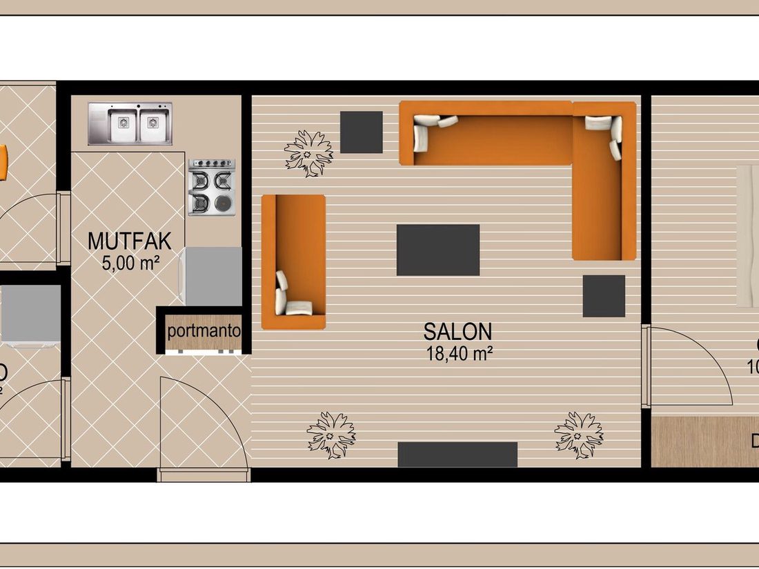 Grundriss einer Musterwohnung